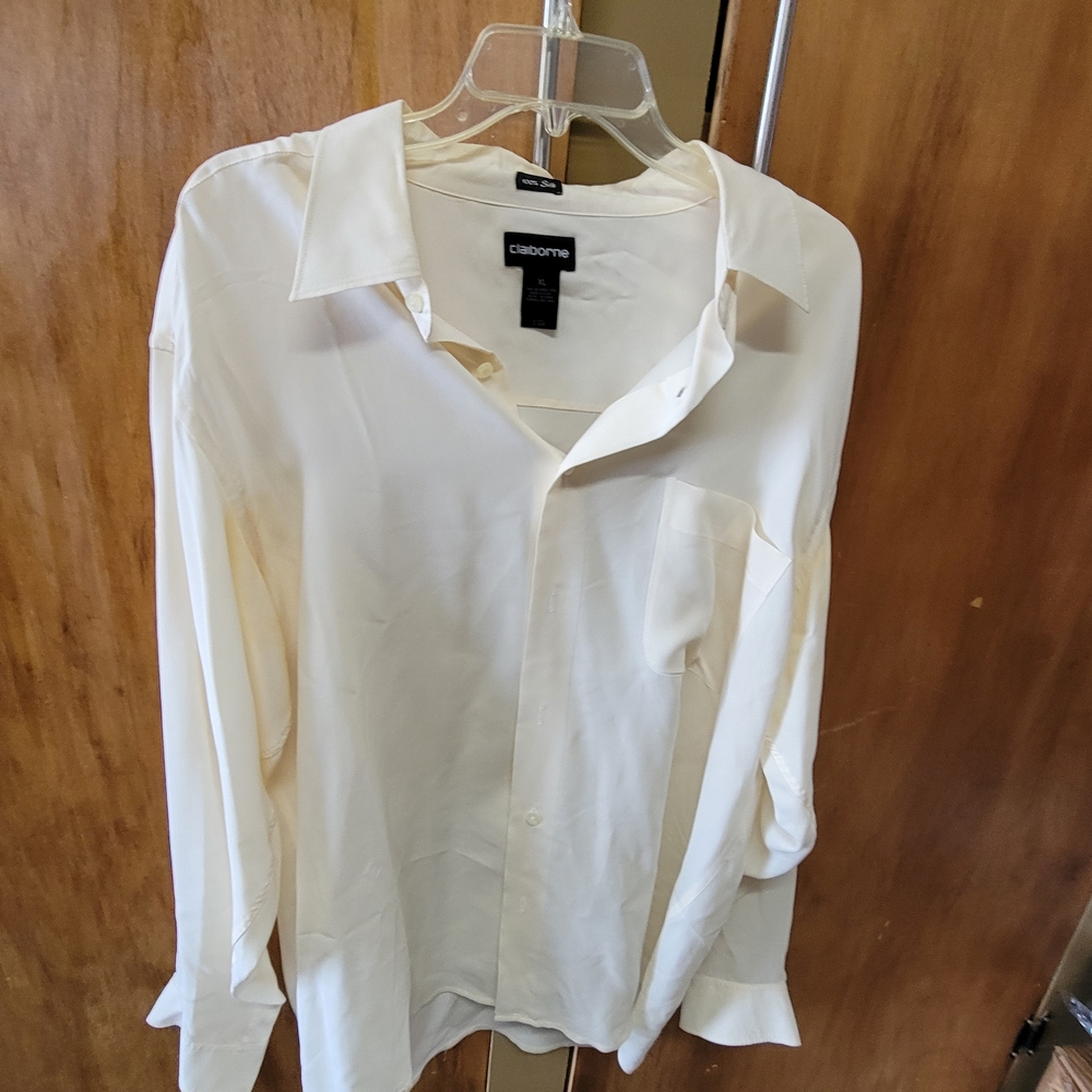 Claiborne Men's Ivory Dress Shirt